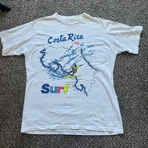 Vintage 90s Costa Rica surf graphic tee